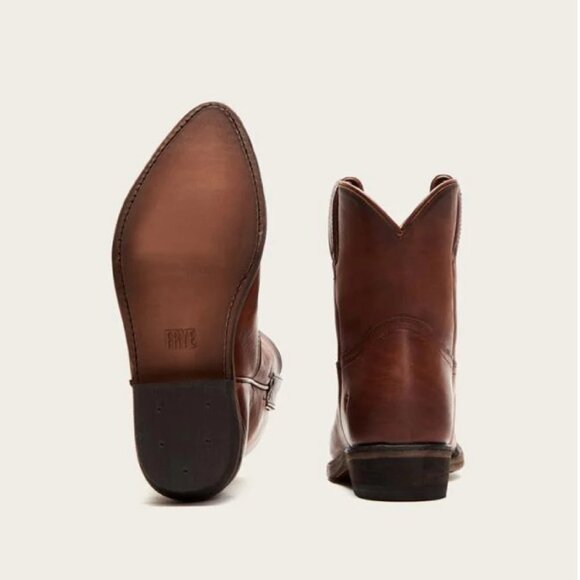 Frye Women's Billy Short Western Boots, Cognac, 9 - Picture 6 of 6